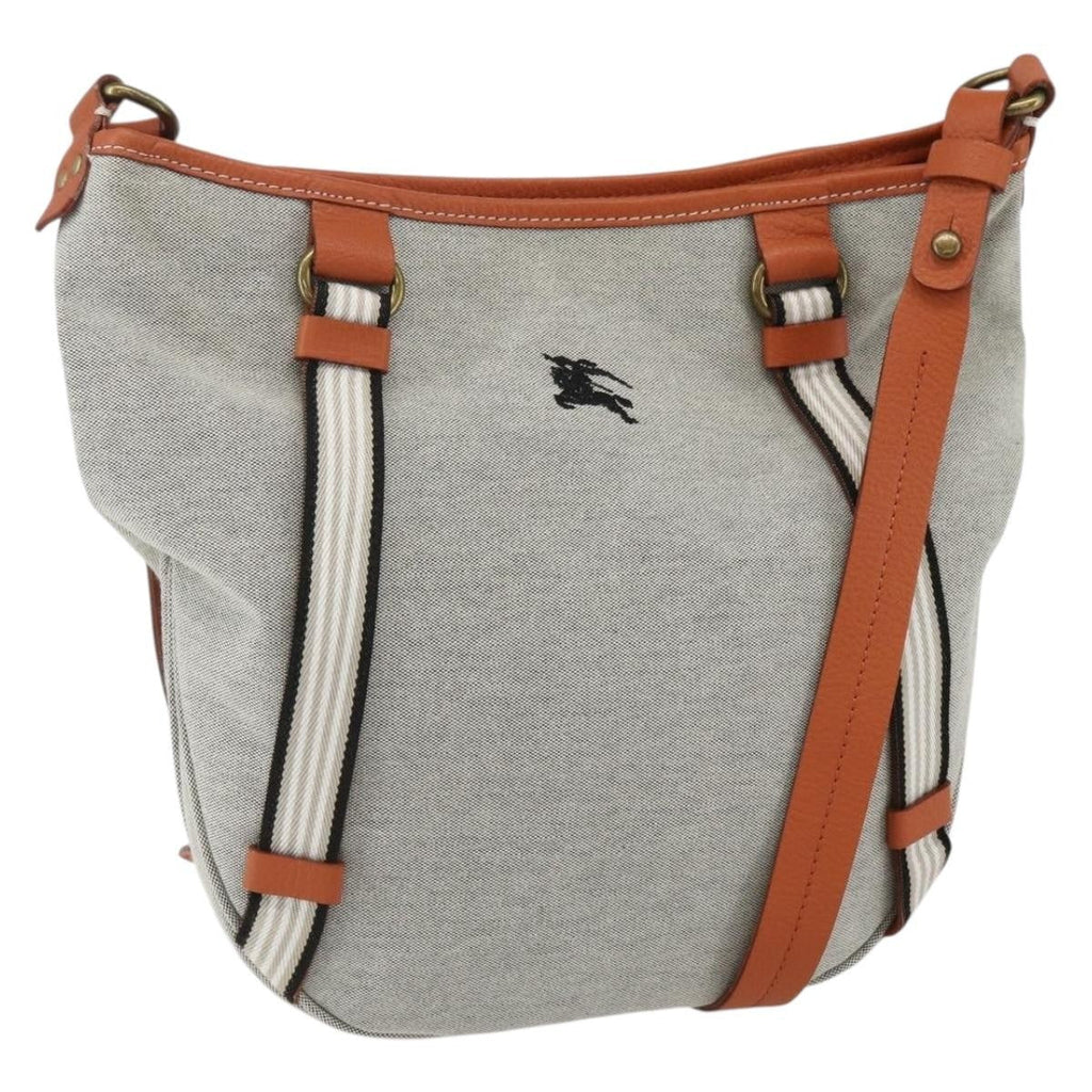Burberry Blue Label Shoulder Bag Canvas Gray Canvas Shoulder Bag