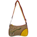 Christian Dior Vintage Rasta Saddle Messenger Bag Diorissimo Canvas Multicolour Canvas Shoulder Bag Bag (Pre-Owned)