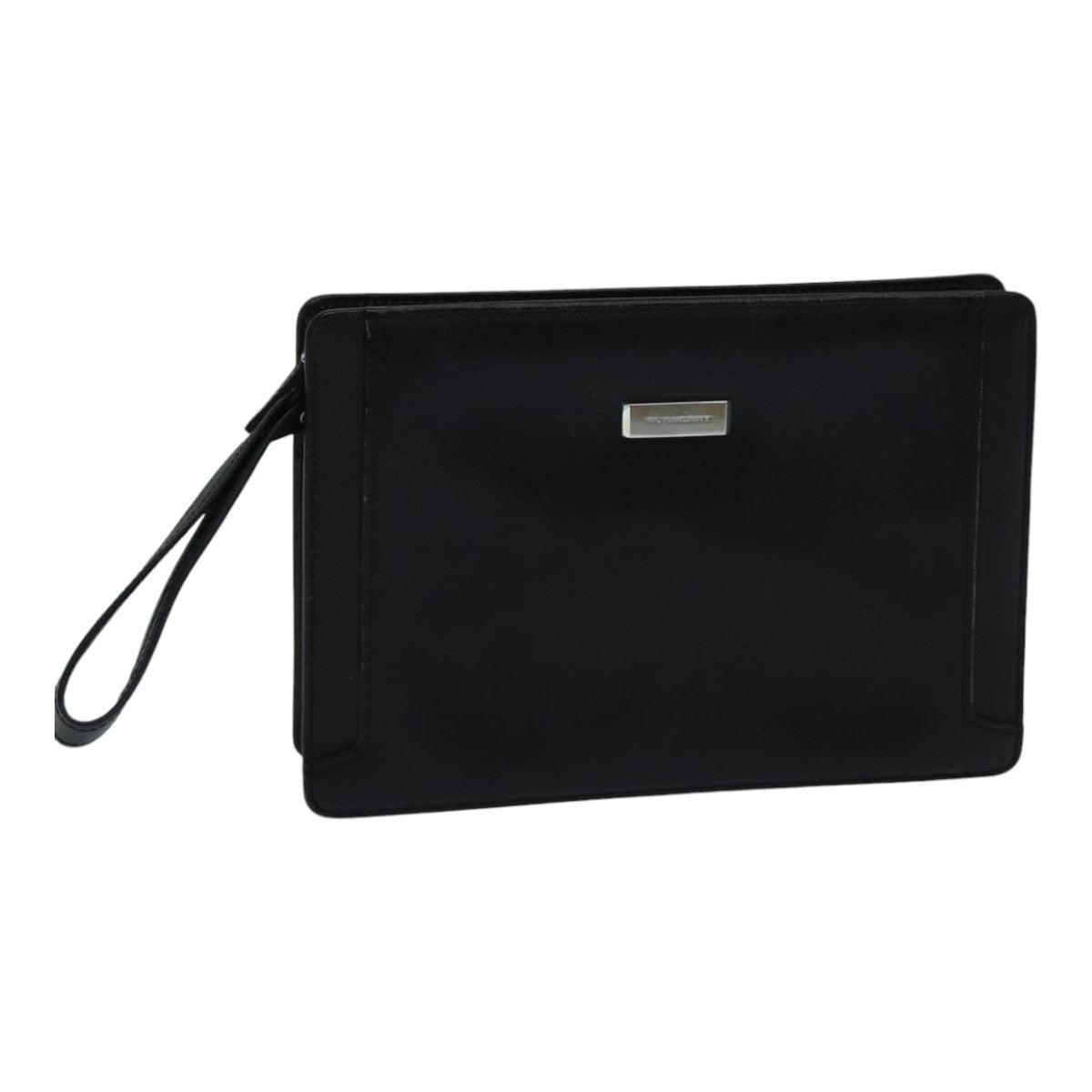 Burberry Vintage Pouch Leather Black Leather Clutche & Pouche Bag