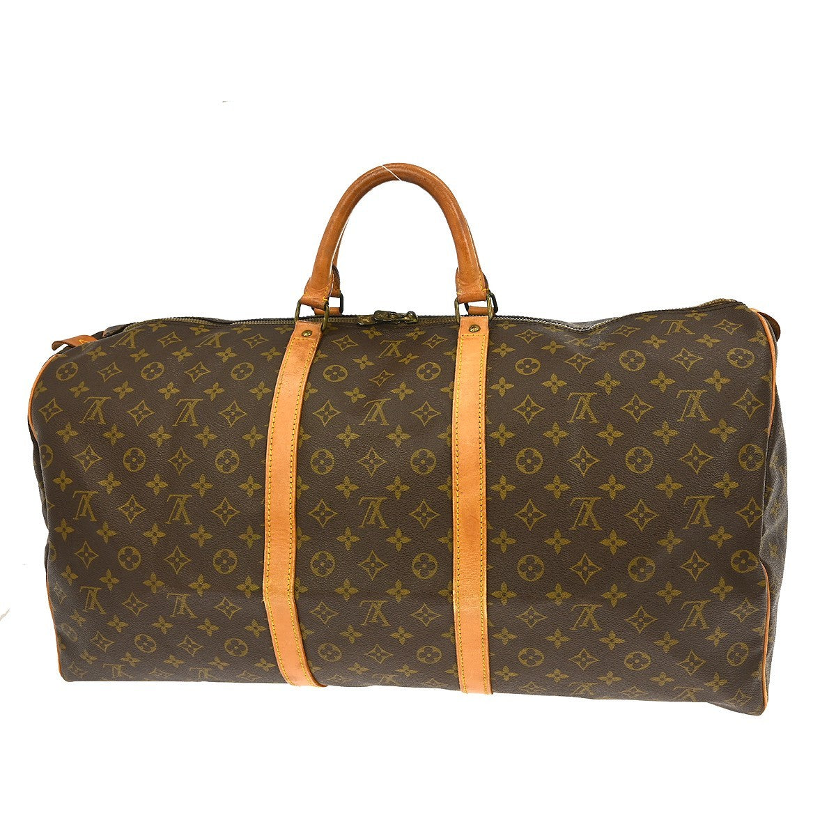 Louis Vuitton Keepall Bag Monogram Canvas Brown Canvas Travel Bag