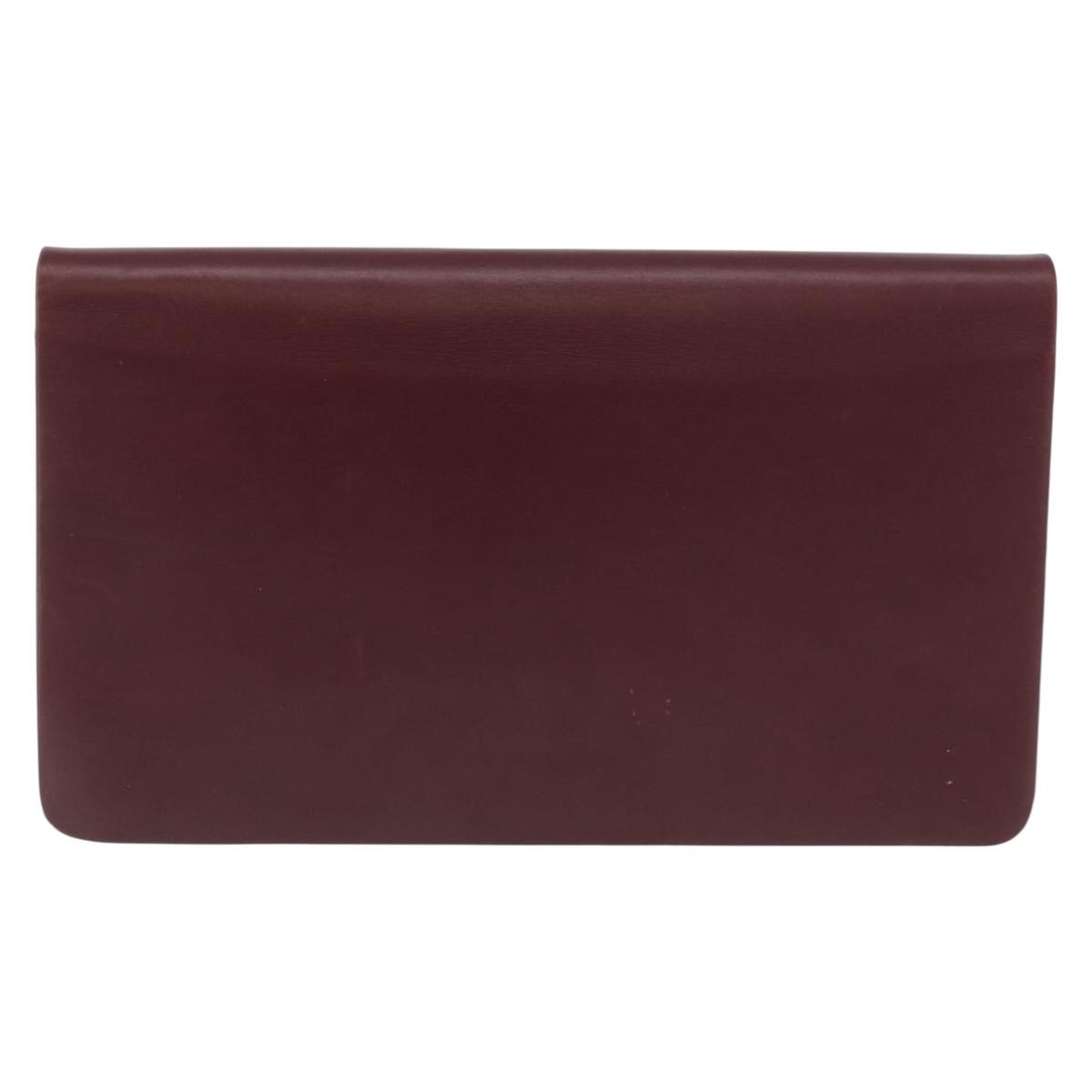 Christian Dior Vintage Chain Flap Shoulder Bag Leather Burgundy Leather Shoulder Bag Bag (Pre-Owned)