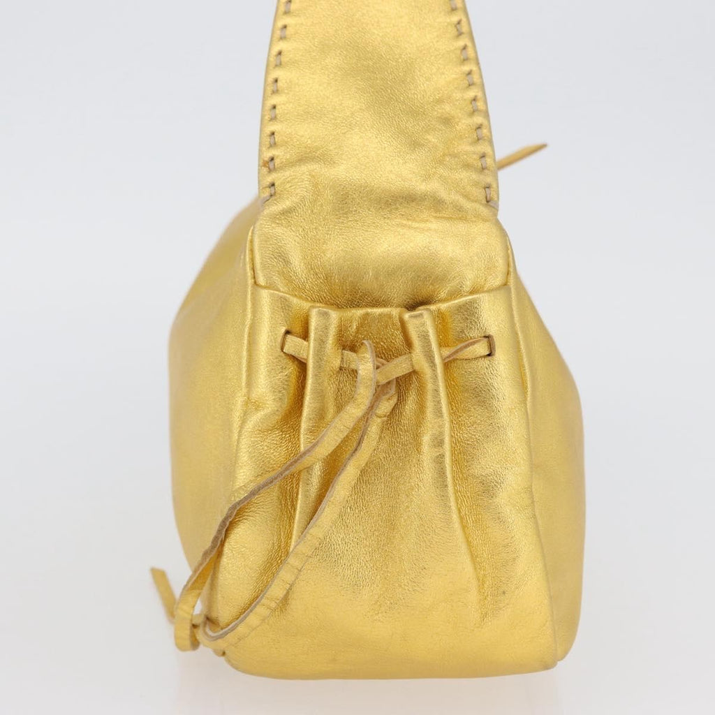 Prada Vintage Shoulder Bag Leather Gold Leather Shoulder Bag Bag