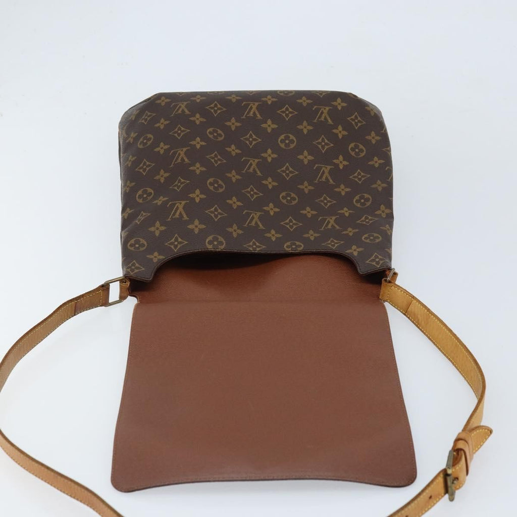 Louis Vuitton Musette Handbag Monogram Canvas Brown Canvas Shoulder Bag