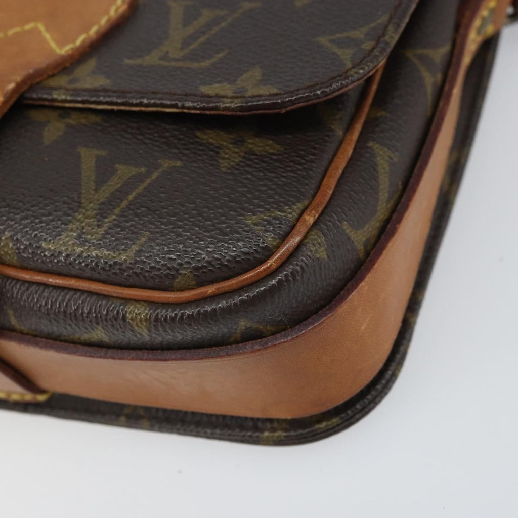 Louis Vuitton Cartouchiere Handbag Monogram Canvas Brown Canvas Shoulder Bag