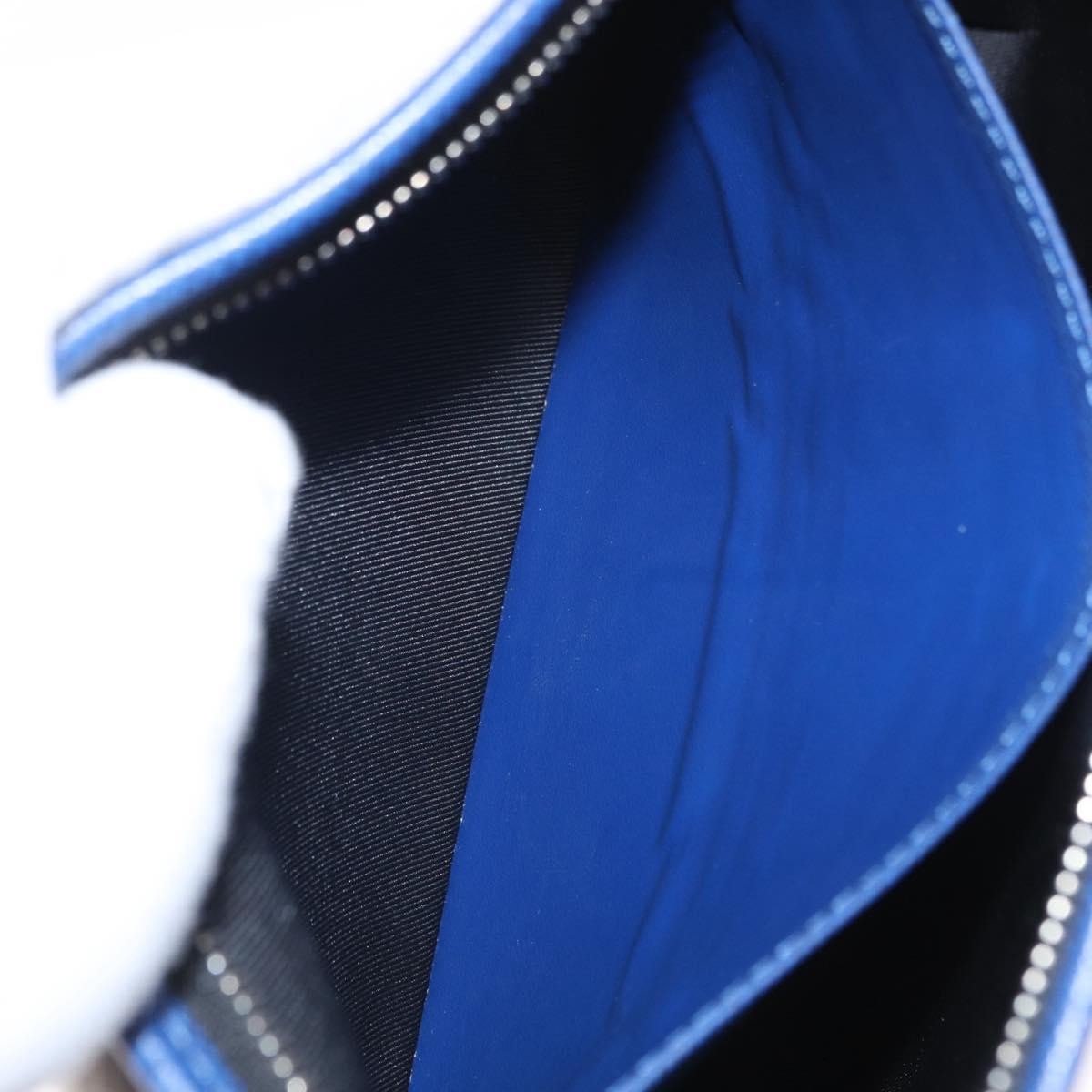 Louis Vuitton Pochette Voyage Taiga Leather Blue Leather Clutche & Pouche Bag