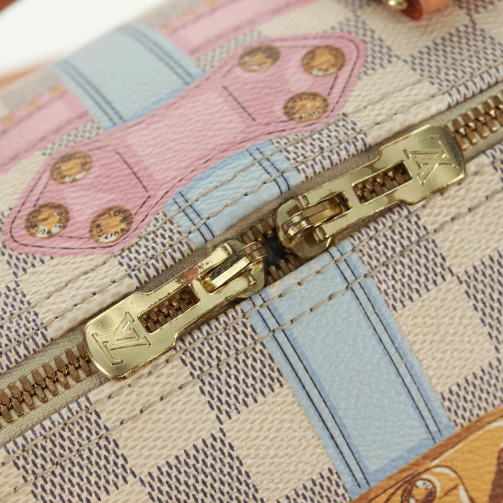 Louis Vuitton Speedy Bandouliere Bag Limited Edition Summer Trunks Monogram Canvas Multicolour Canvas Handbag