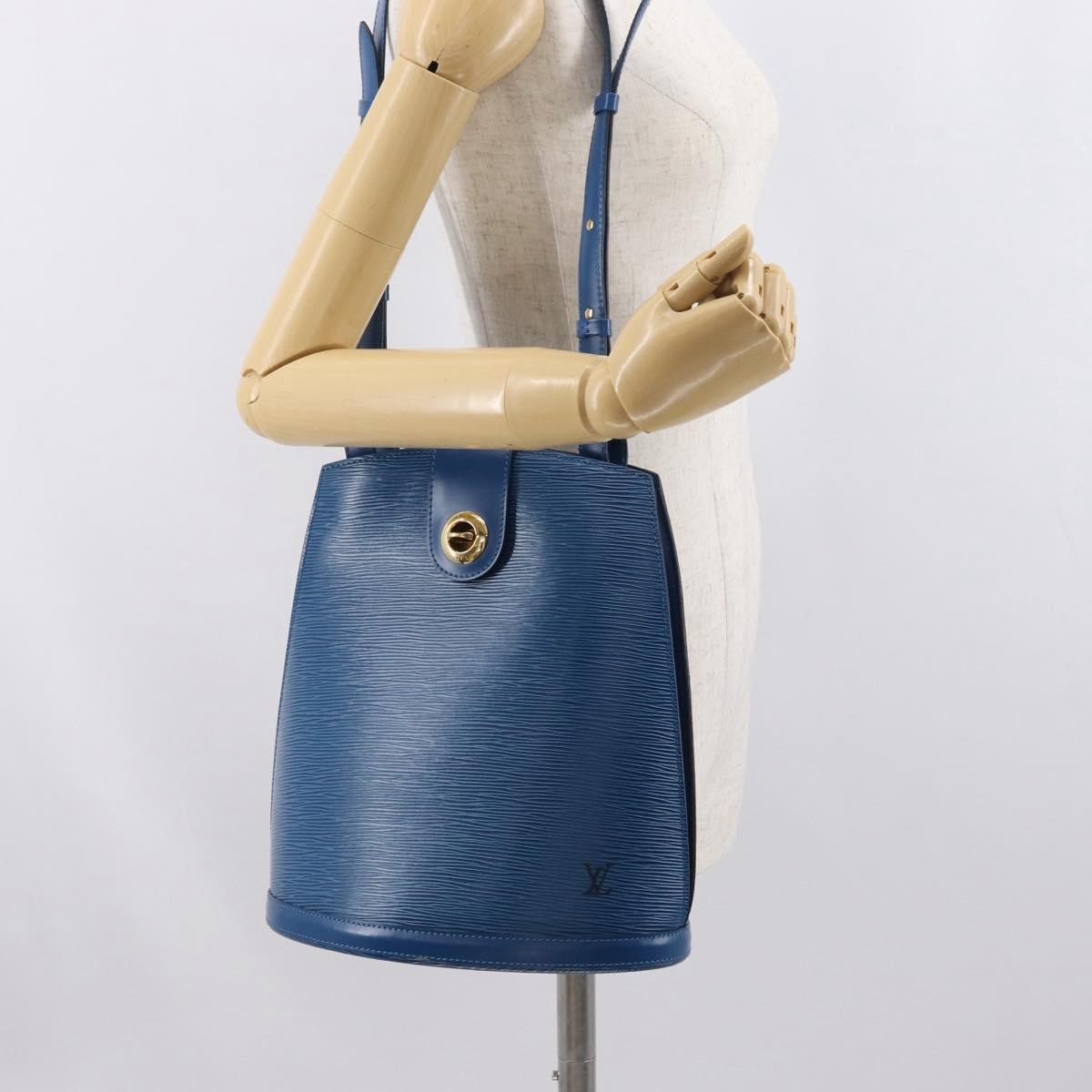 Louis Vuitton Cluny Shoulder Bag Epi Leather Blue Leather Shoulder Bag