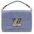 Louis Vuitton Twist Handbag Epi Leather Blue Leather Shoulder Bag