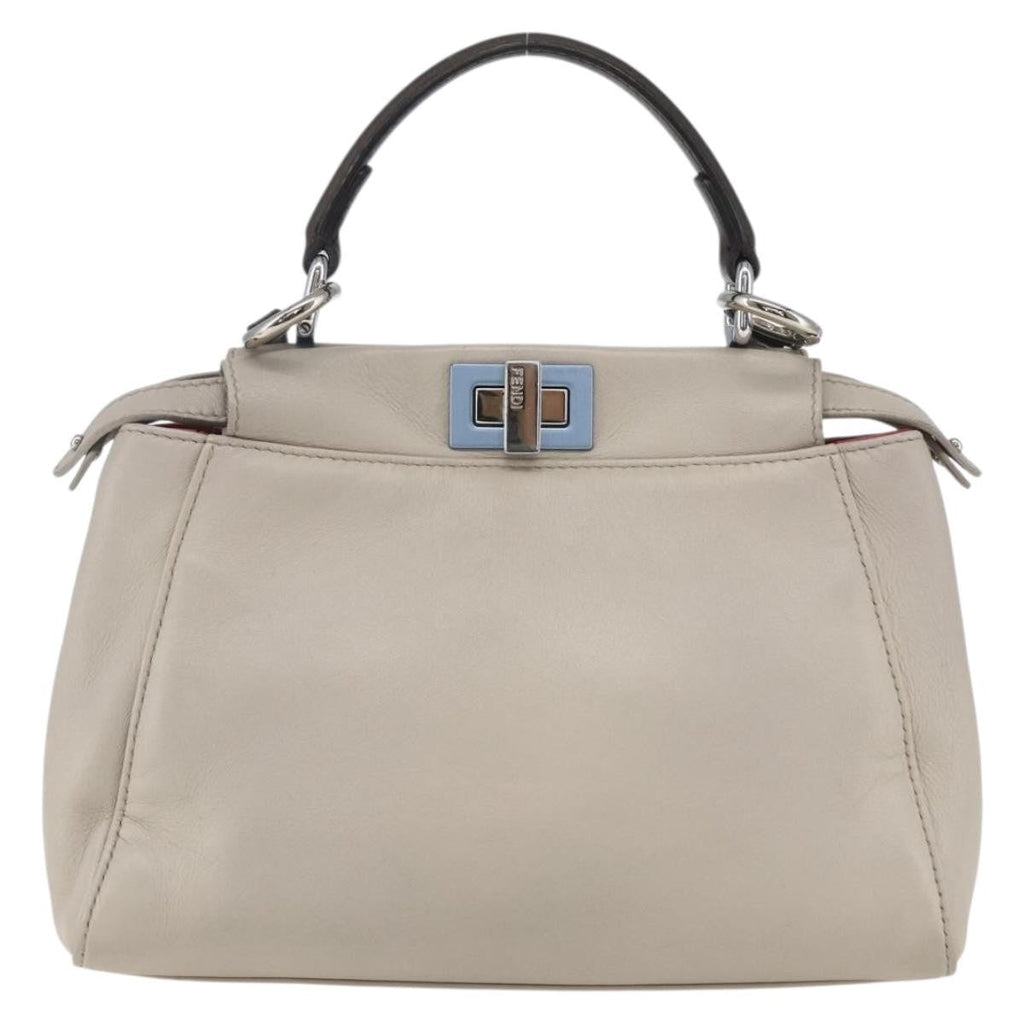 Fendi Peekaboo Bag Leather Beige Leather Handbag