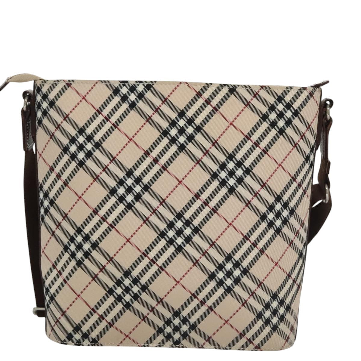 Burberry Nova Check Shoulder Bag Canvas Beige Canvas Shoulder Bag