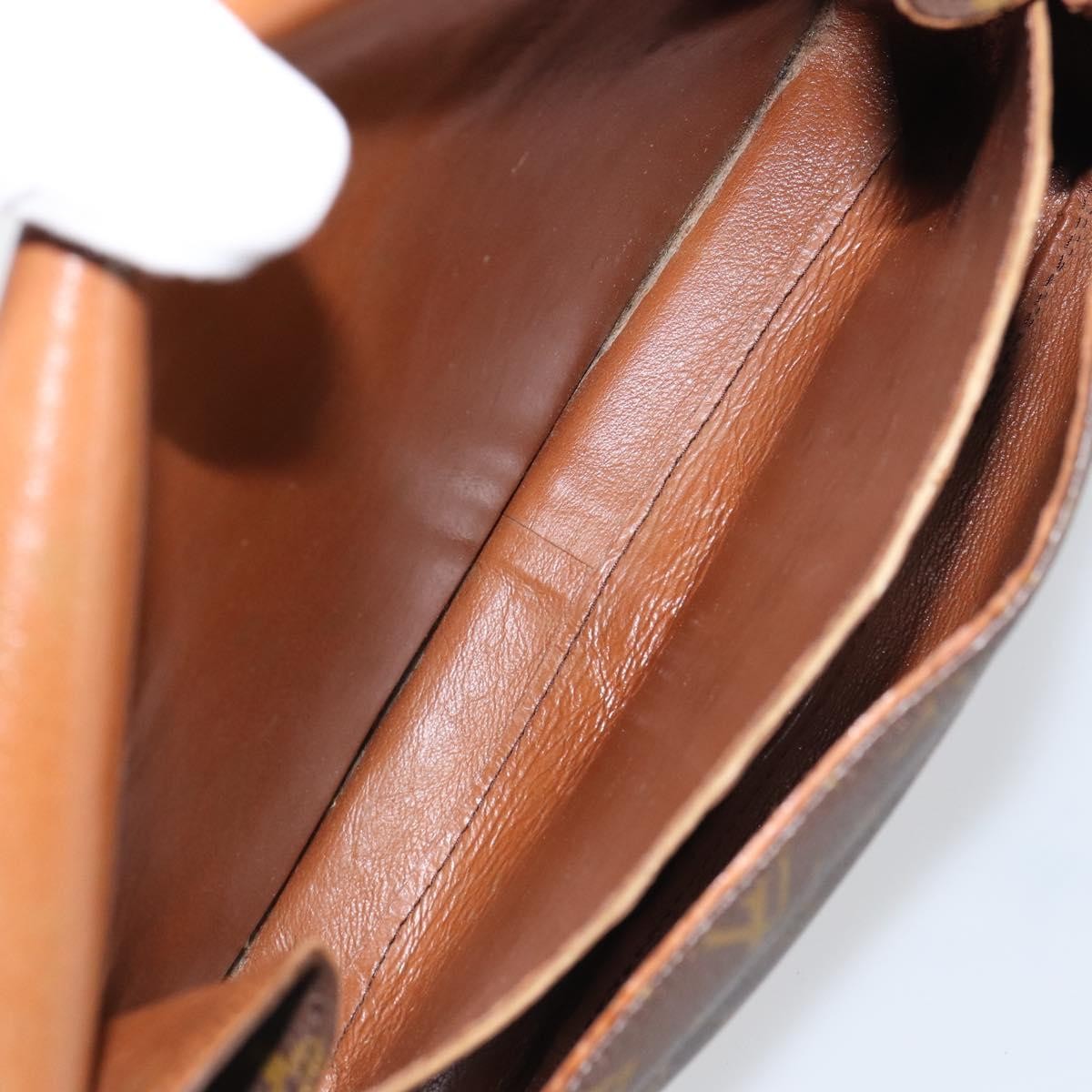Louis Vuitton Cartouchiere Handbag Monogram Canvas Brown Canvas Shoulder Bag