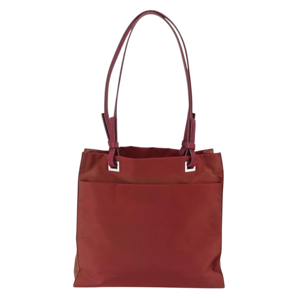 Prada Vintage Tote Tessuto Red Nylon Tote Bag Bag