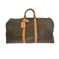 Louis Vuitton Keepall Bag Monogram Canvas Brown Canvas Travel Bag