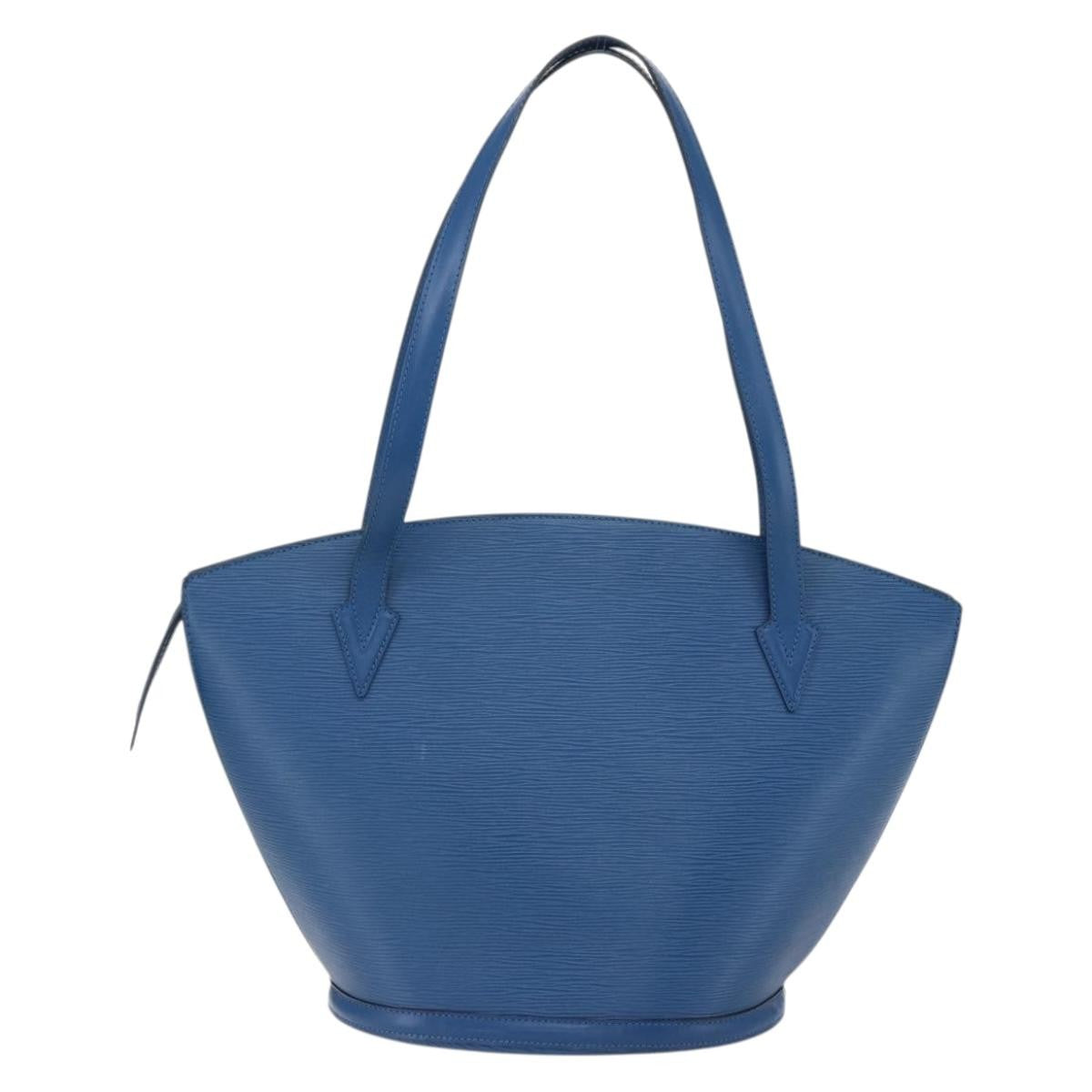 Louis Vuitton Saint Jacques Handbag Epi Leather Blue Leather Shoulder Bag