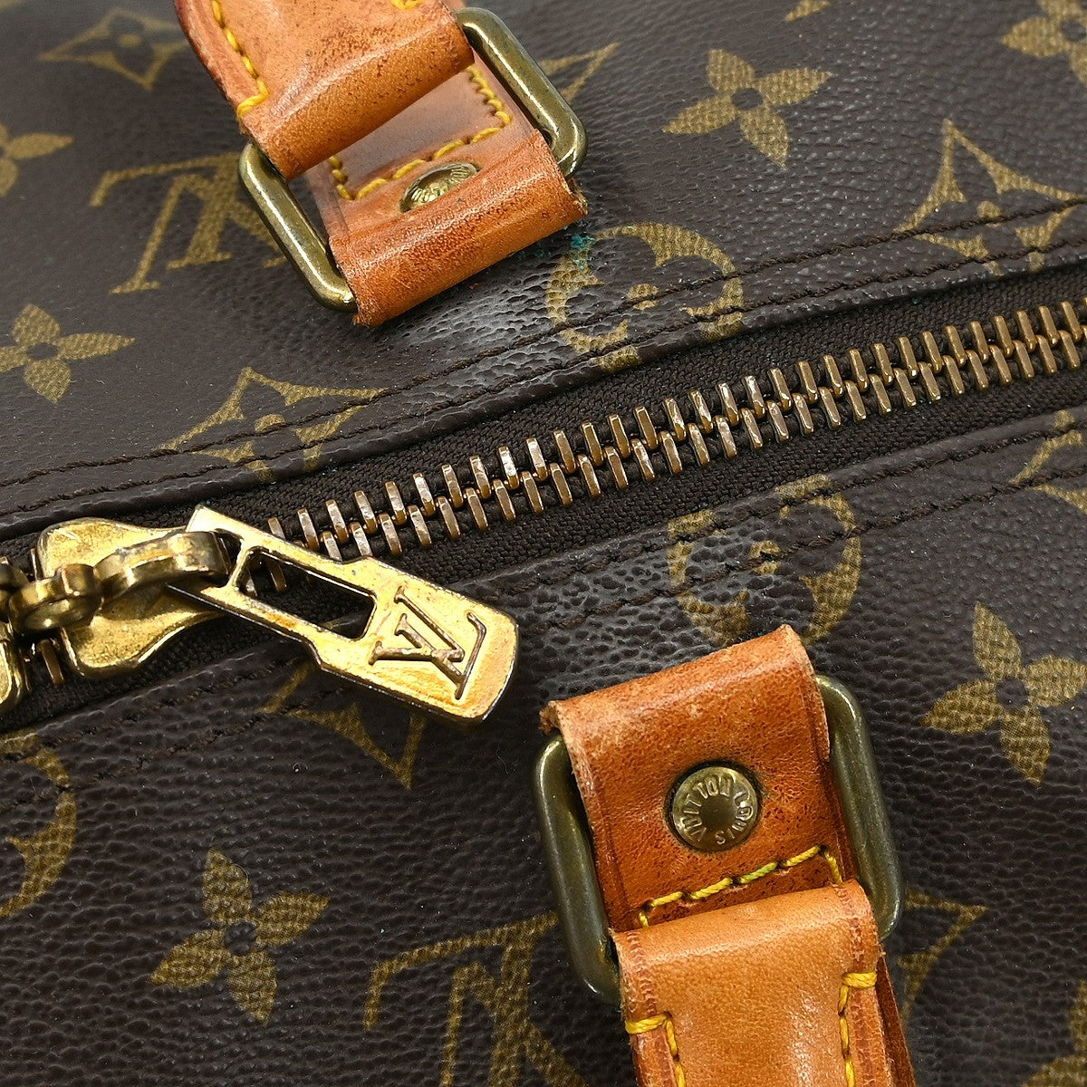 Louis Vuitton Keepall Bag Monogram Canvas Brown Canvas Travel Bag