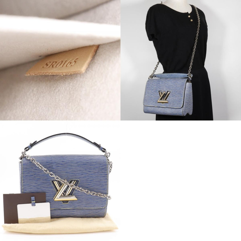 Louis Vuitton Twist Handbag Epi Leather Blue Leather Shoulder Bag