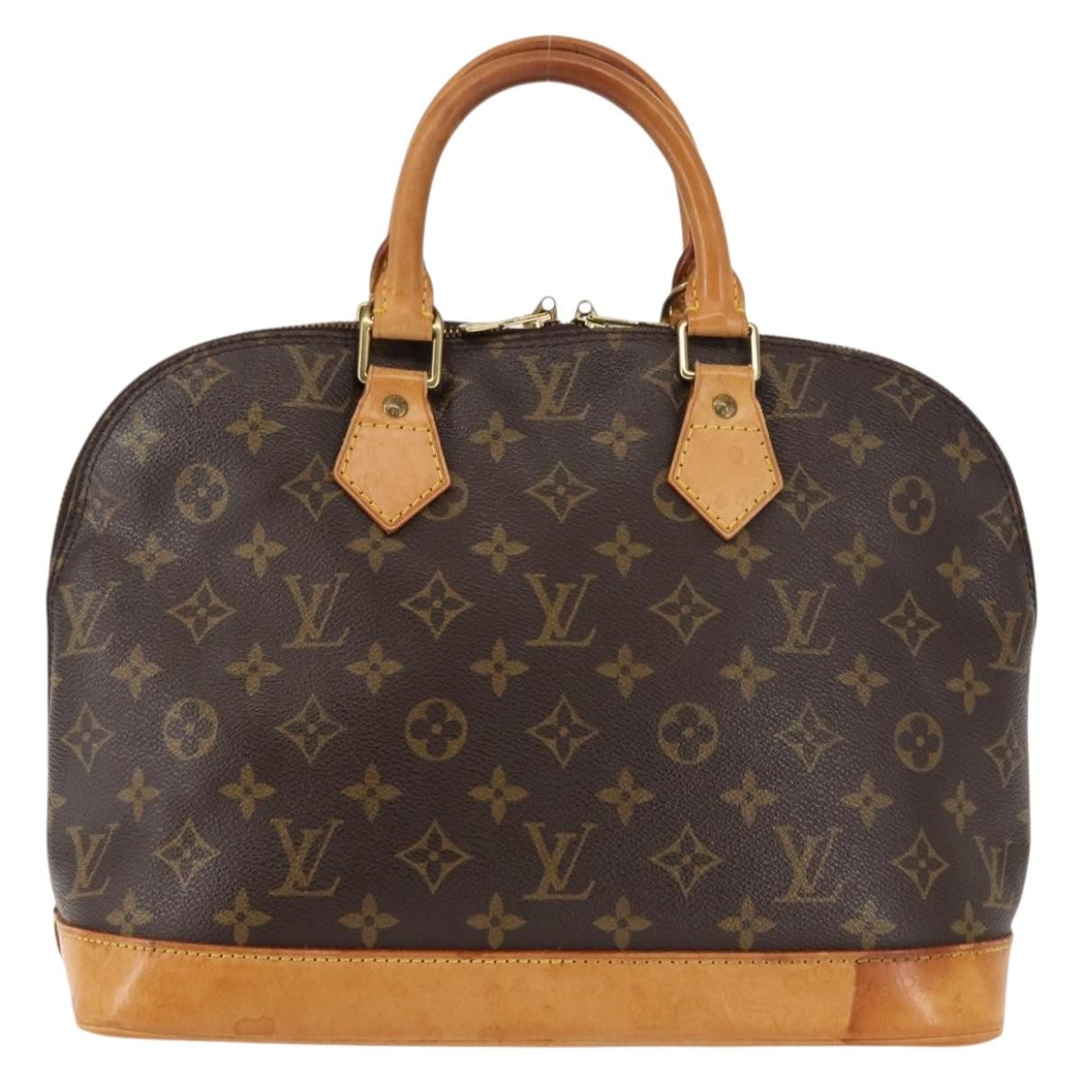 Louis Vuitton Alma Handbag Monogram Canvas Brown Canvas Handbag