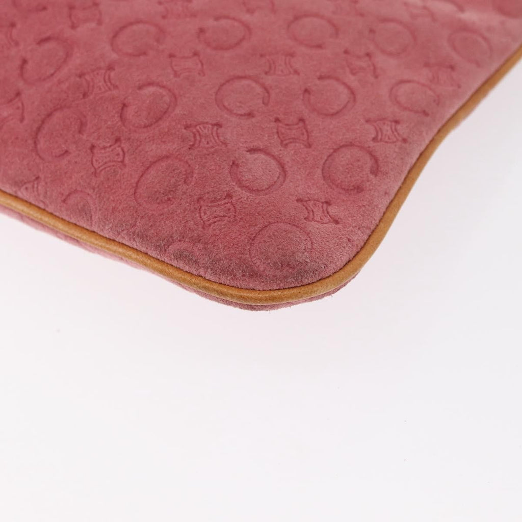 Celine C Macadam Shoulder Bag Suede Pink Suede Shoulder Bag Bag