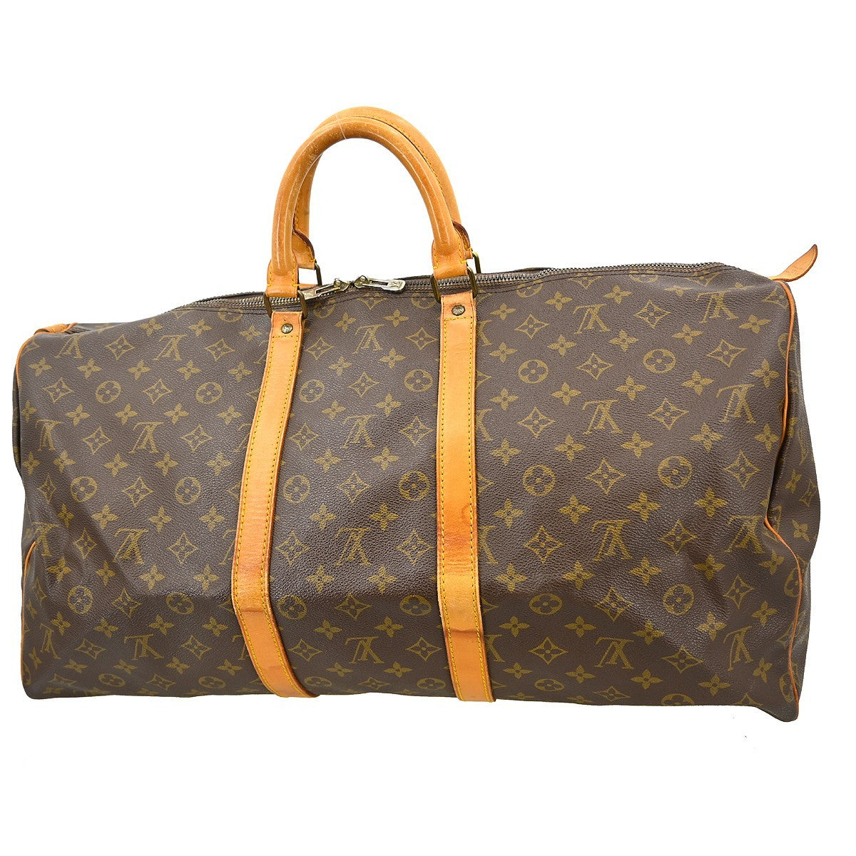 Louis Vuitton Keepall Bag Monogram Canvas Brown Canvas Travel Bag