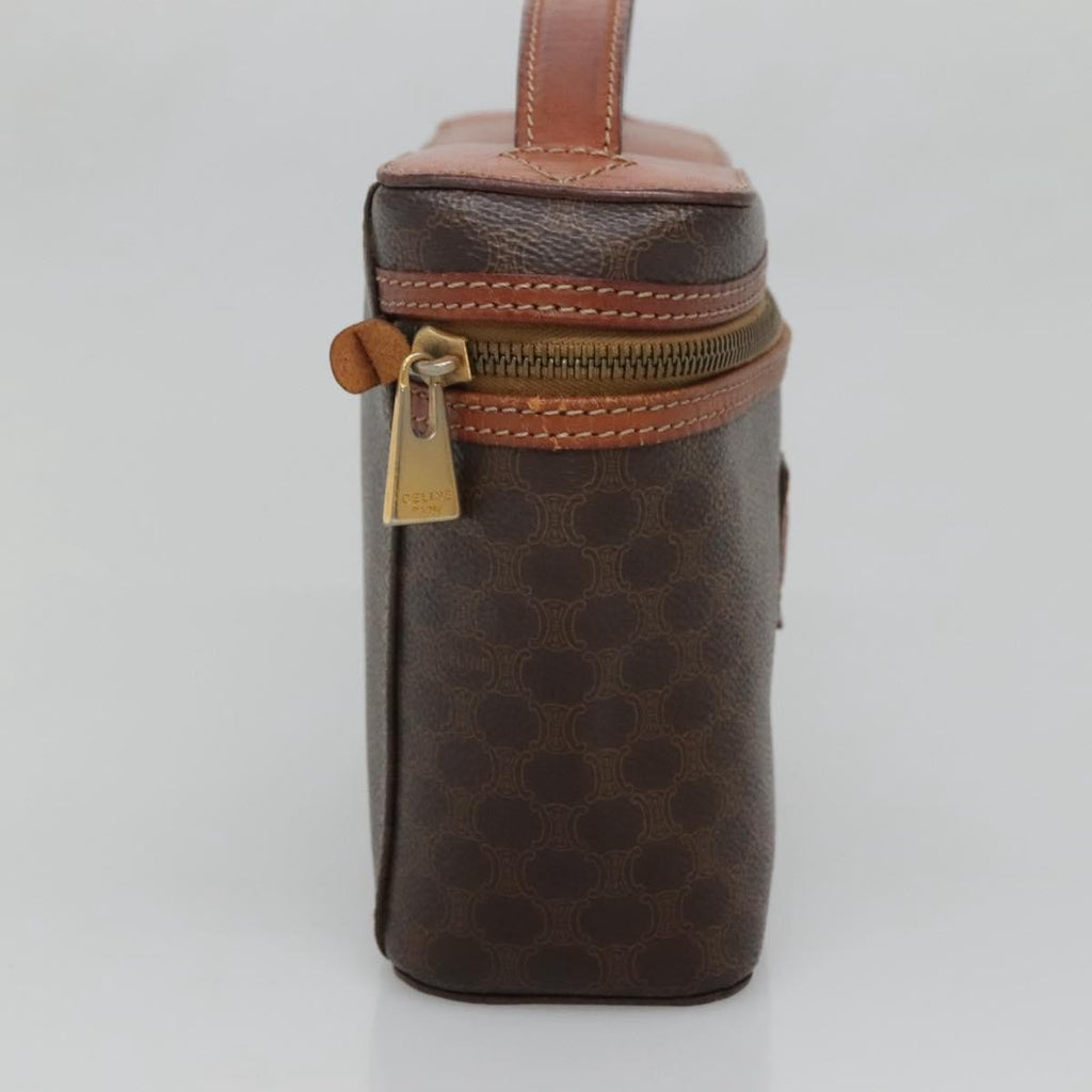 Celine Macadam Vanity Bag Canvas Brown Pvc Bag