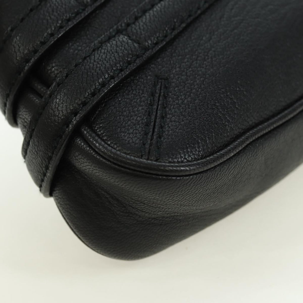 Gucci Horsebit Shoulder Bag Gg Canvas And Leather Black Leather Shoulder Bag Bag (Pre-Owned)