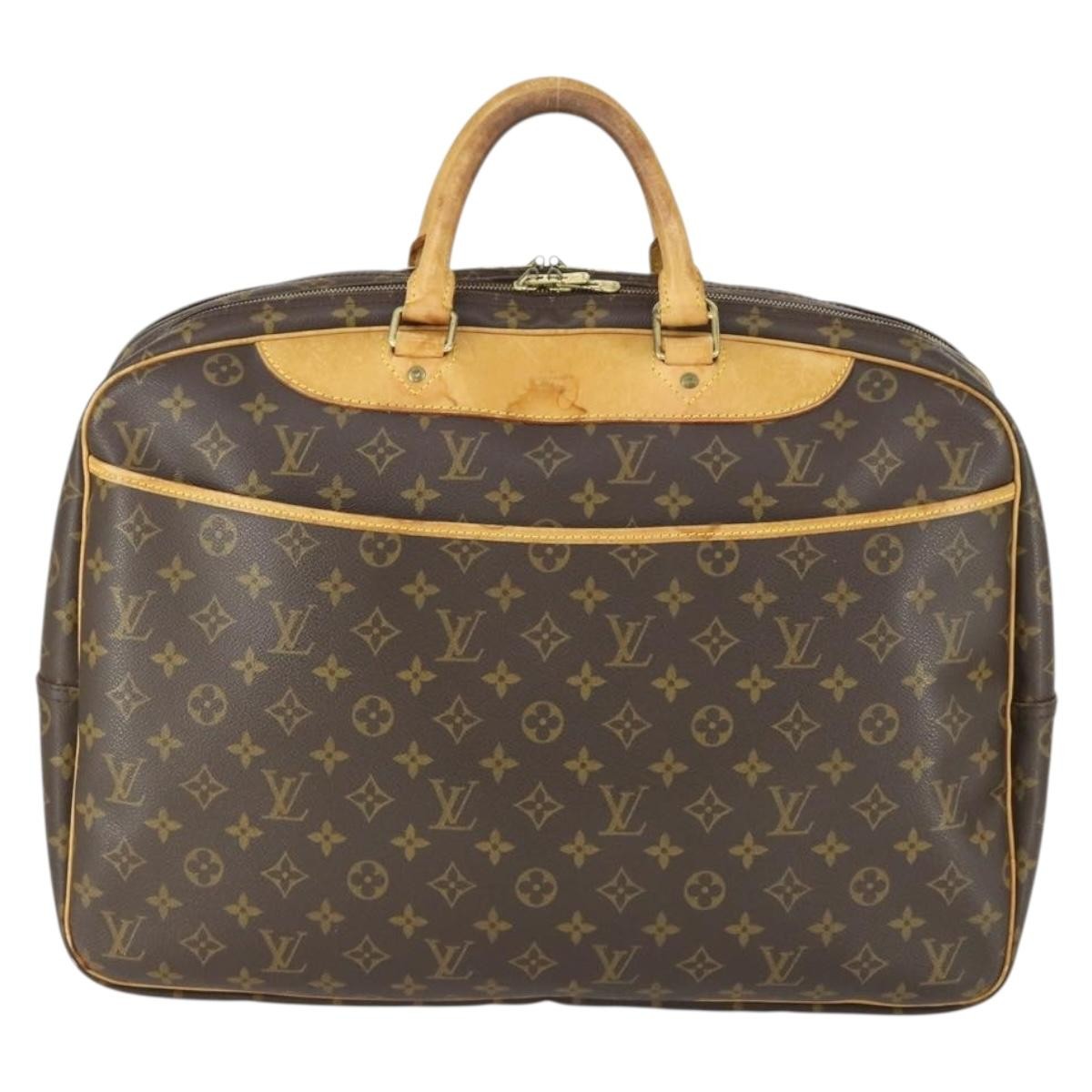 Louis Vuitton Alize Bag Monogram Canvas Brown Canvas Travel Bag