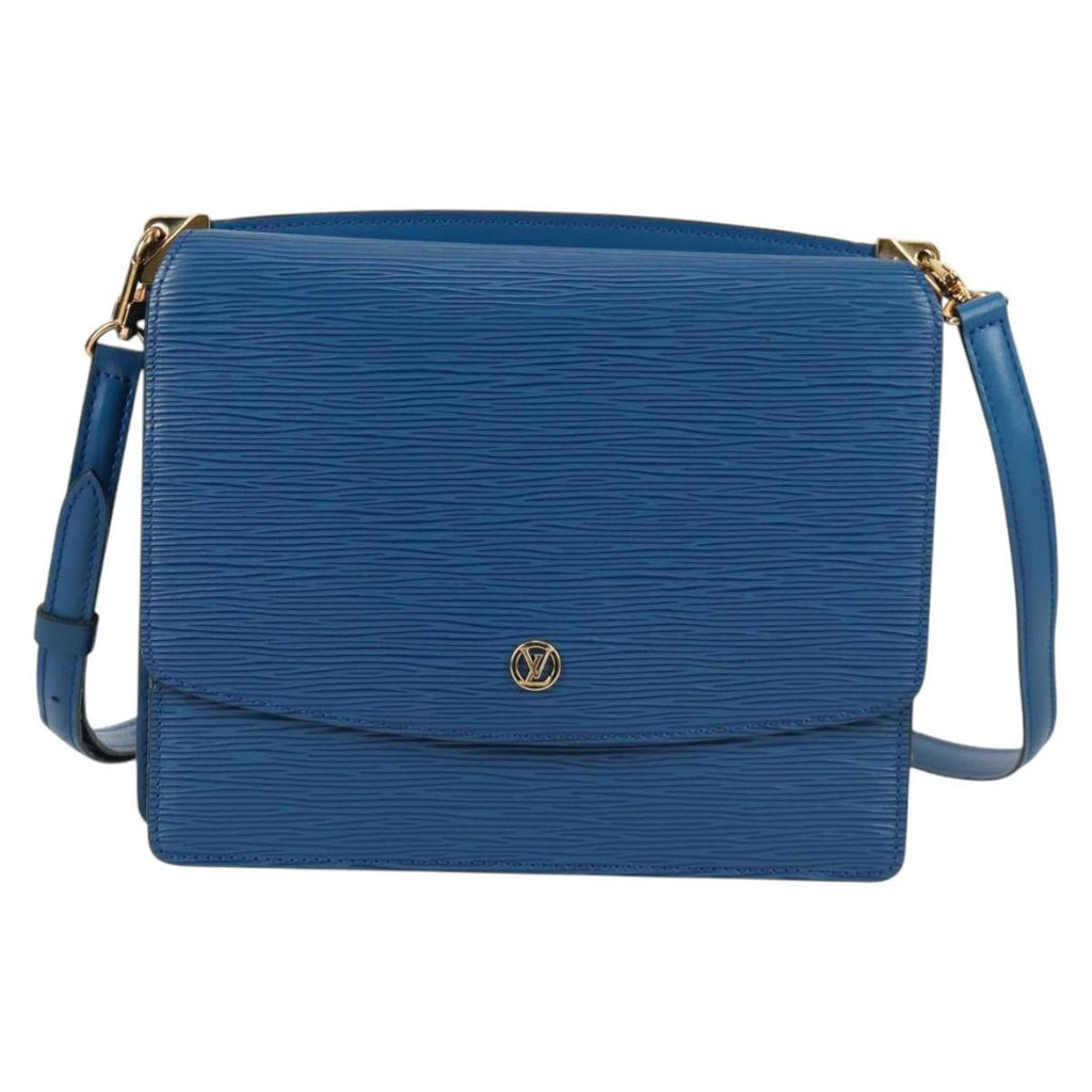 Louis Vuitton Grenelle Shoulder Bag Epi Leather Blue Leather Shoulder Bag