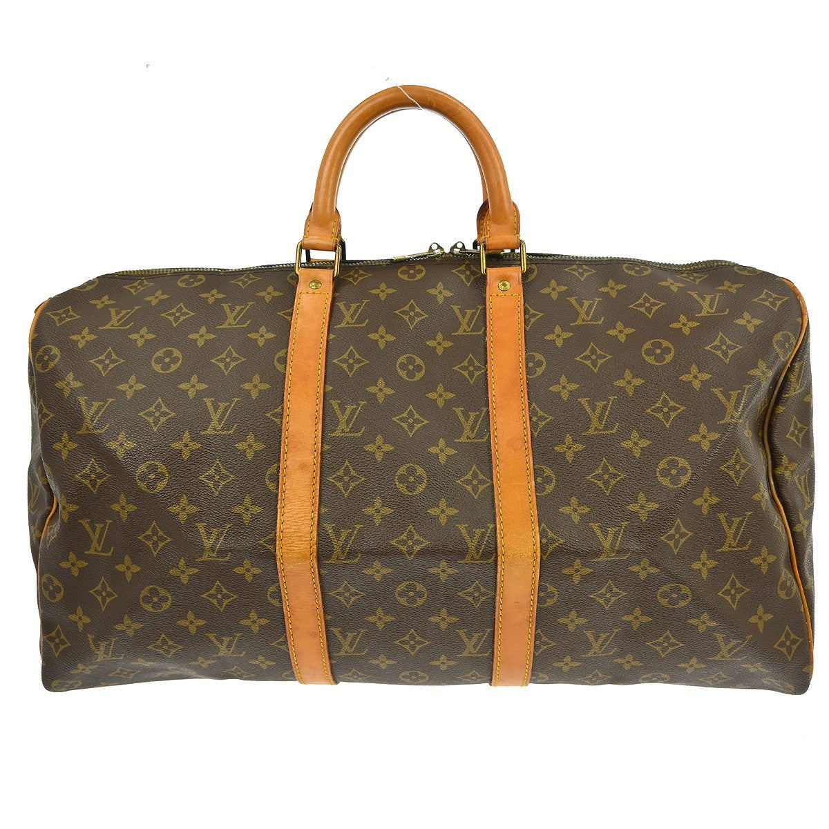 Louis Vuitton Keepall Bag Monogram Canvas Brown Canvas Travel Bag