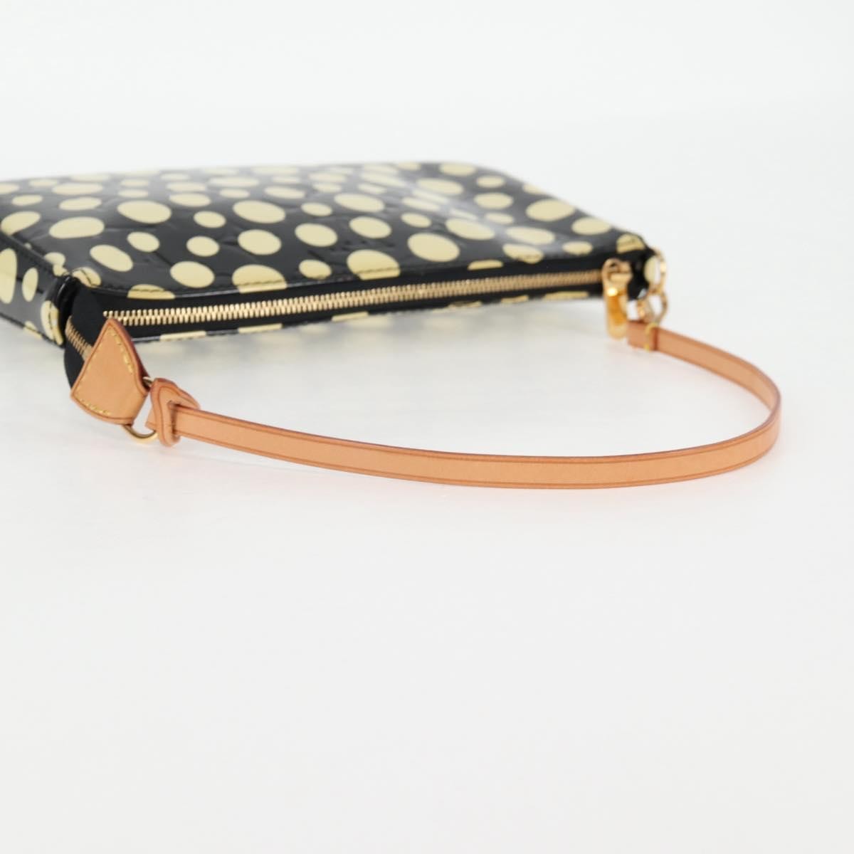 Louis Vuitton Pochette Accessoires Nm Kusama Infinity Dots Monogram Vernis Black Patent_Leather Clutche & Pouche Bag