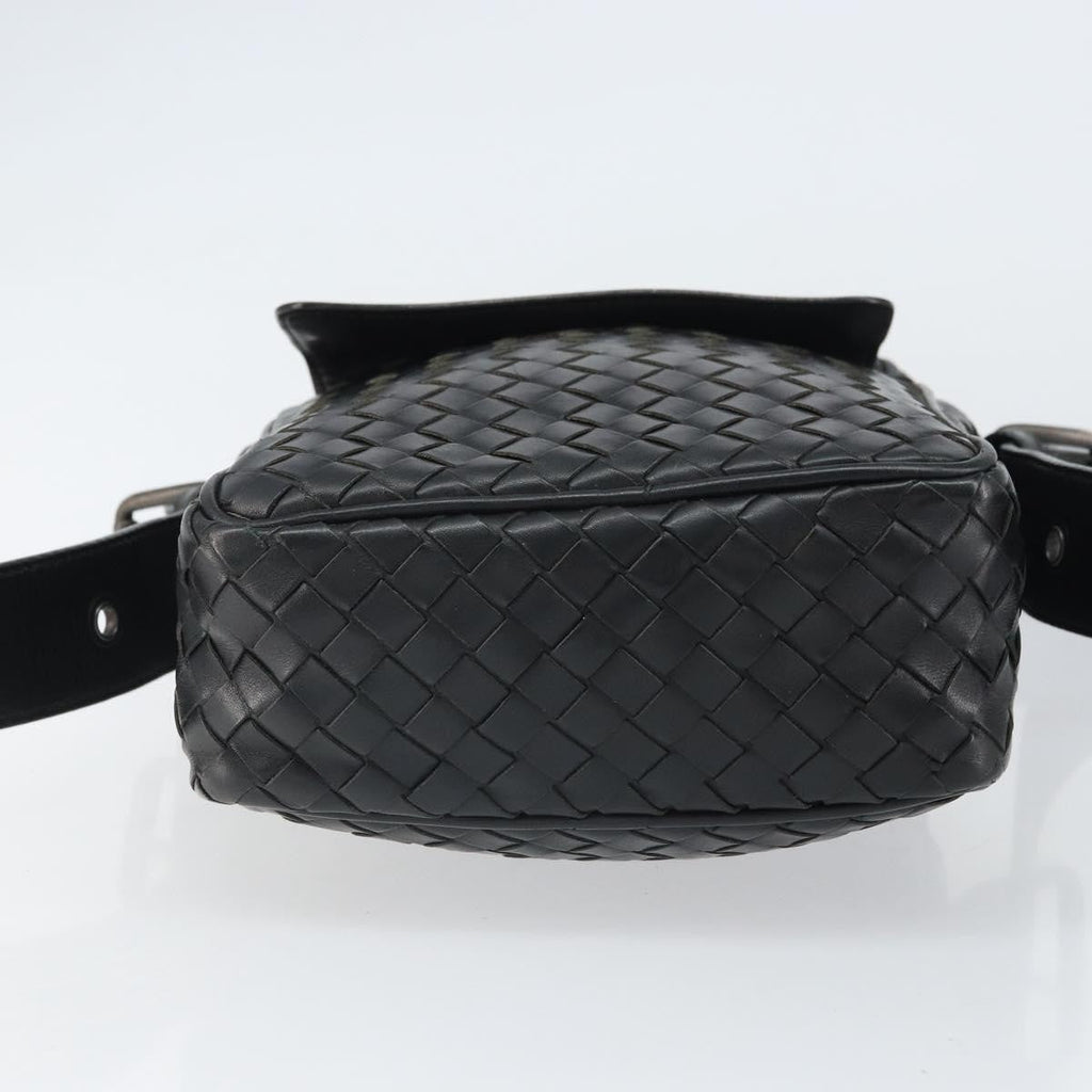Bottega Veneta Intrecciato Shoulder Bag Leather Black Leather Shoulder Bag Bag