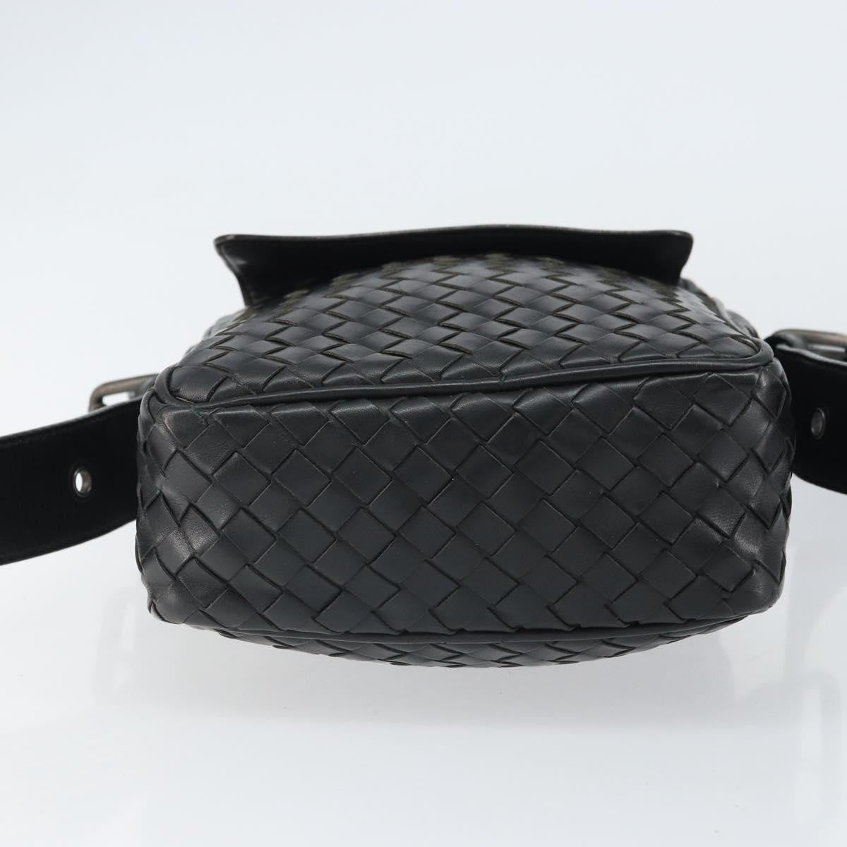 Bottega Veneta Intrecciato Shoulder Bag Leather Black Leather Shoulder Bag Bag