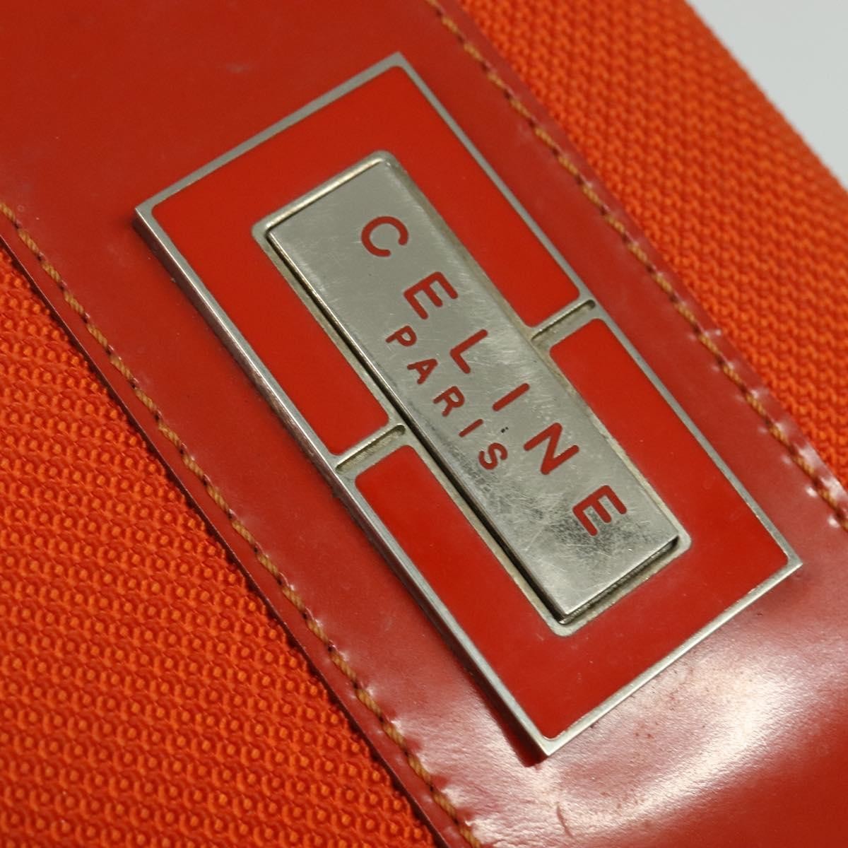 Celine Shoulder Bag Canvas Orange Canvas Shoulder Bag Bag