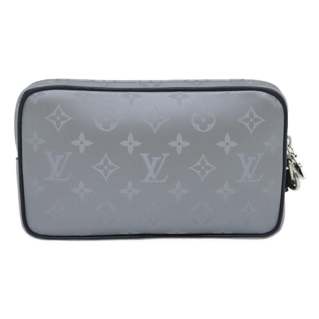 Louis Vuitton Alpha Clutch Limited Edition Monogram Satellite Canvas Silver Nylon Clutche & Pouche Bag