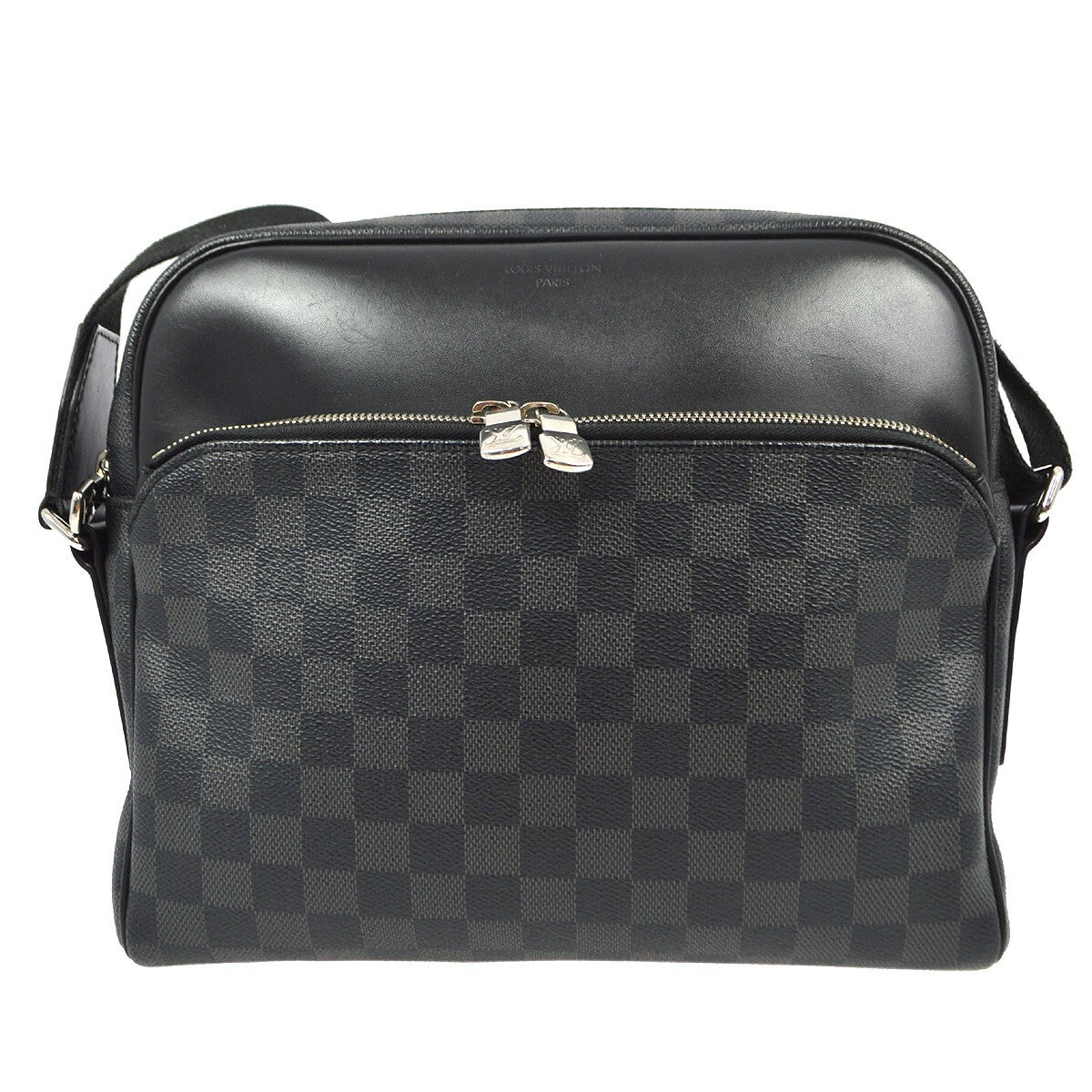 Louis Vuitton Dayton Reporter Bag Damier Graphite Black Canvas Shoulder Bag