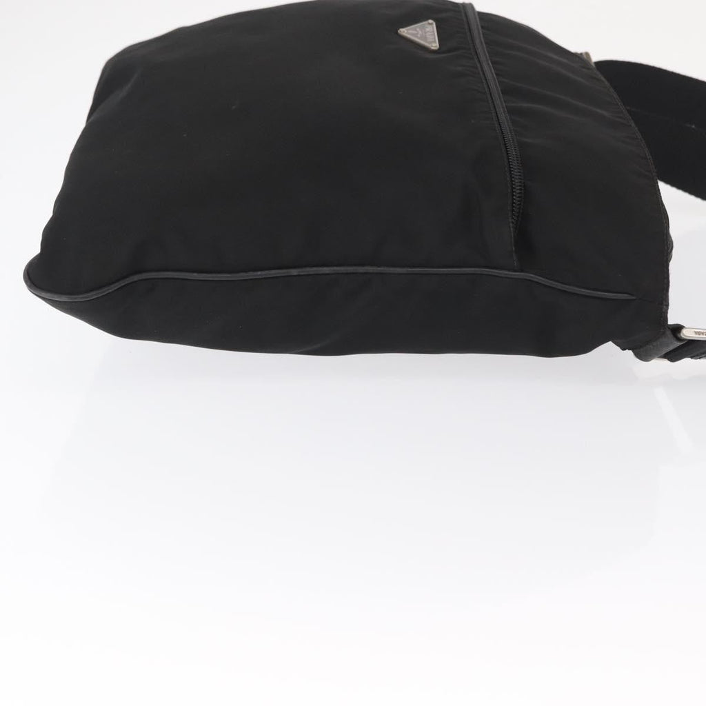 Prada Front Pocket Messenger Bag Tessuto Black Nylon Shoulder Bag Bag