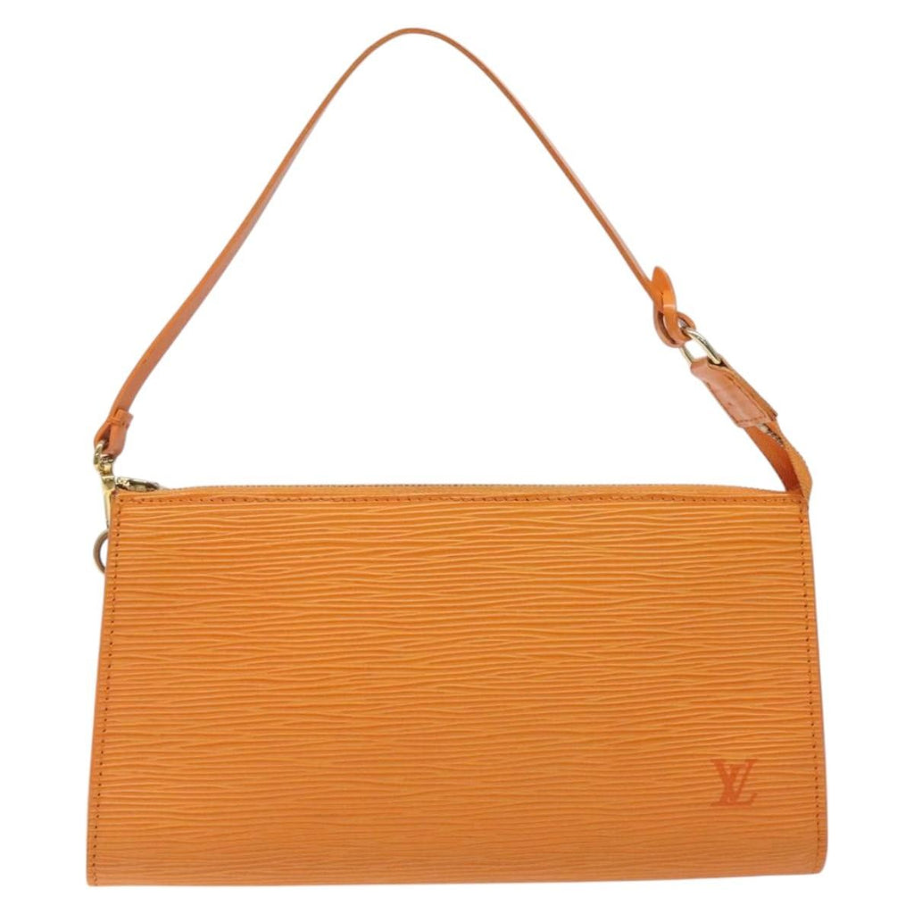Louis Vuitton Pochette Accessoires Epi Leather Orange Leather Clutche & Pouche Bag