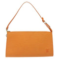 Louis Vuitton Pochette Accessoires Epi Leather Orange Leather Clutche & Pouche Bag