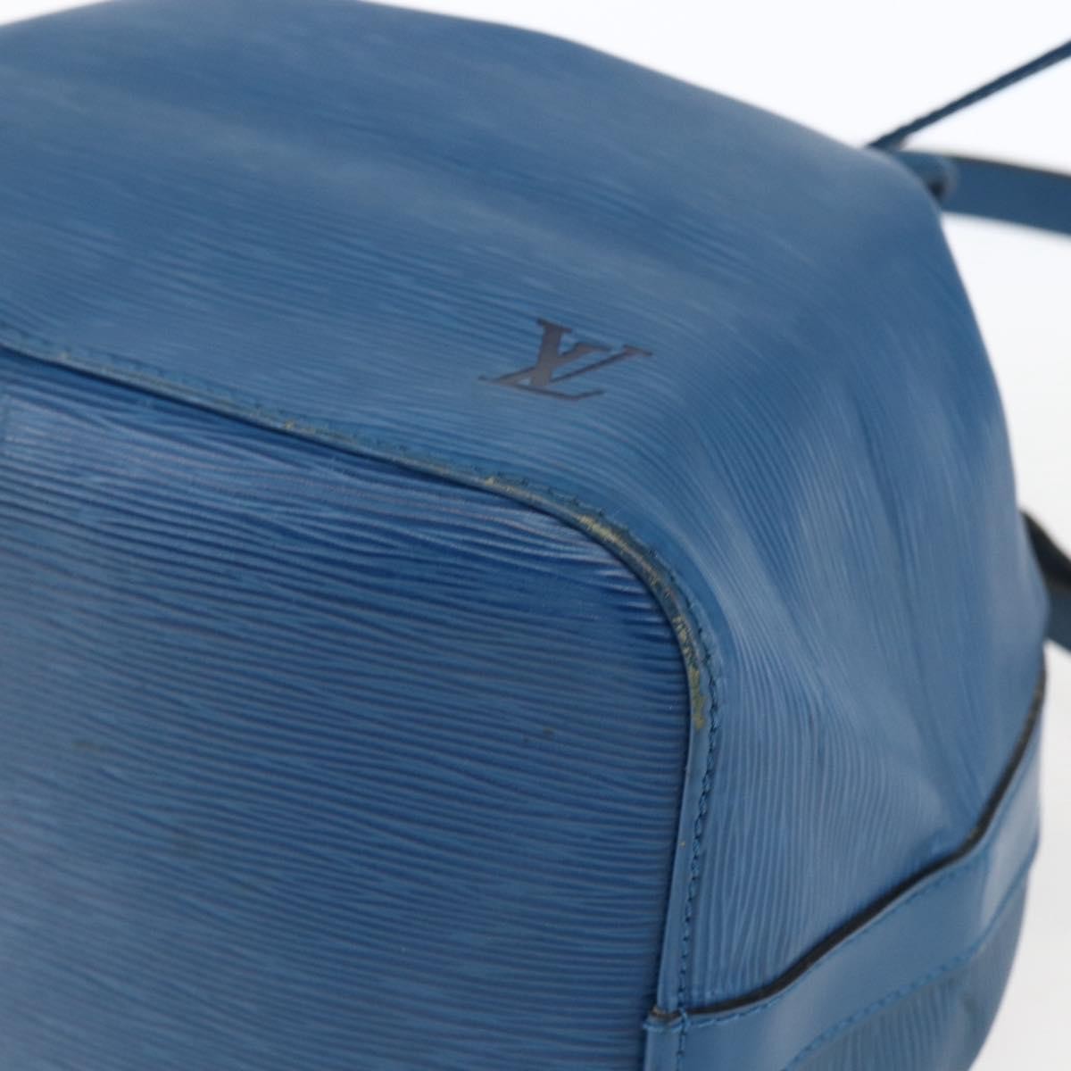 Louis Vuitton Noe Handbag Epi Leather Blue Leather Shoulder Bag