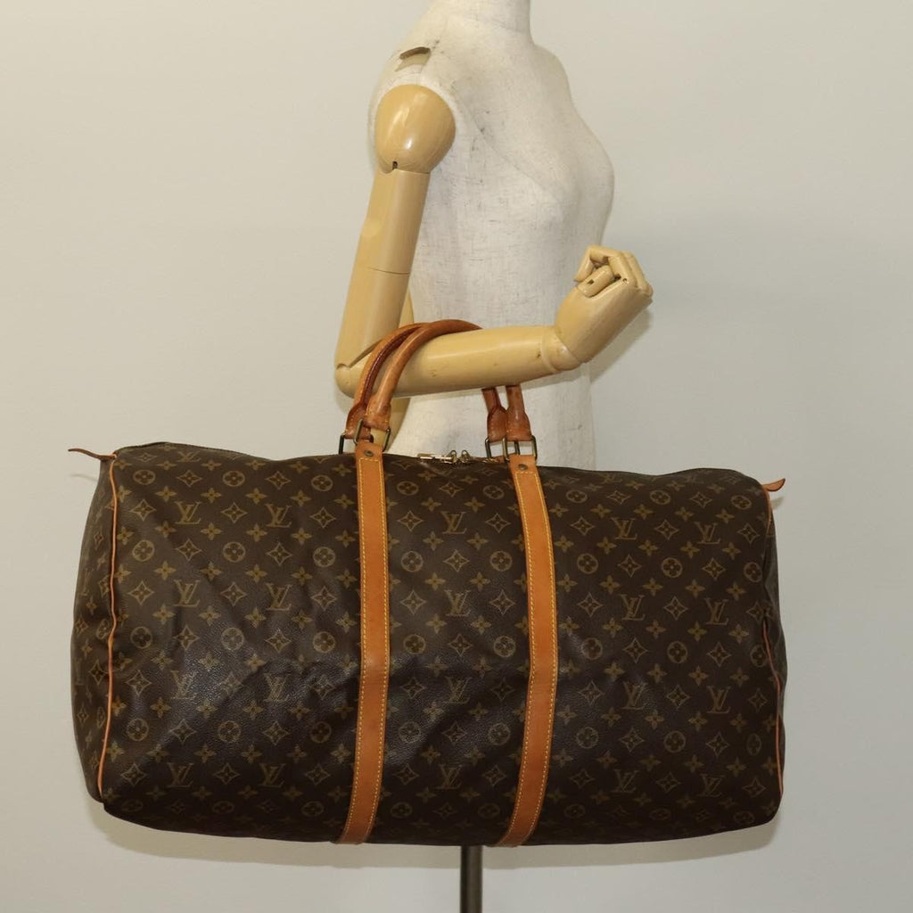 Louis Vuitton Keepall Bag Monogram Canvas Brown Canvas Travel Bag