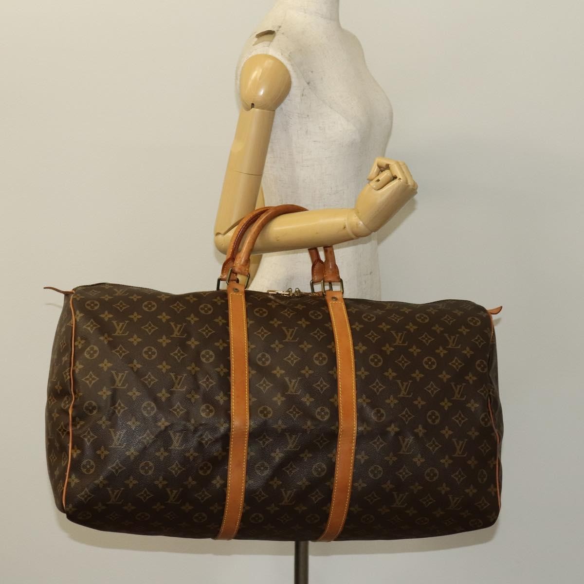 Louis Vuitton Keepall Bag Monogram Canvas Brown Canvas Travel Bag