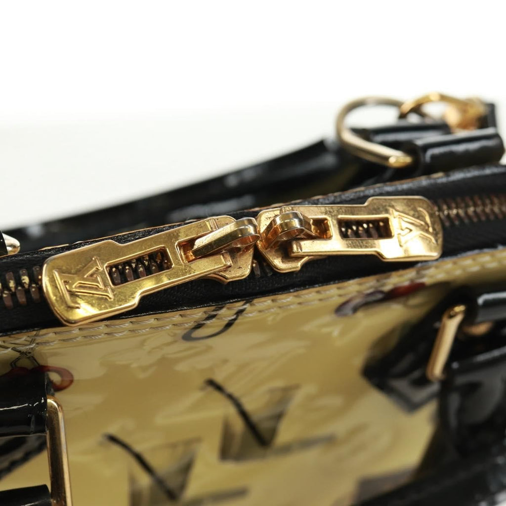 Louis Vuitton Alma Handbag Limited Edition Stickers Monogram Vernis Multicolour Patent_Leather Handbag
