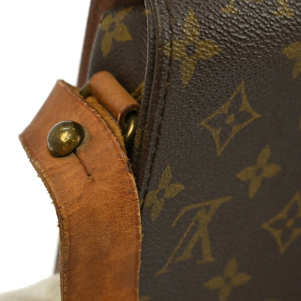 Louis Vuitton Cartouchiere Handbag Monogram Canvas Brown Canvas Shoulder Bag