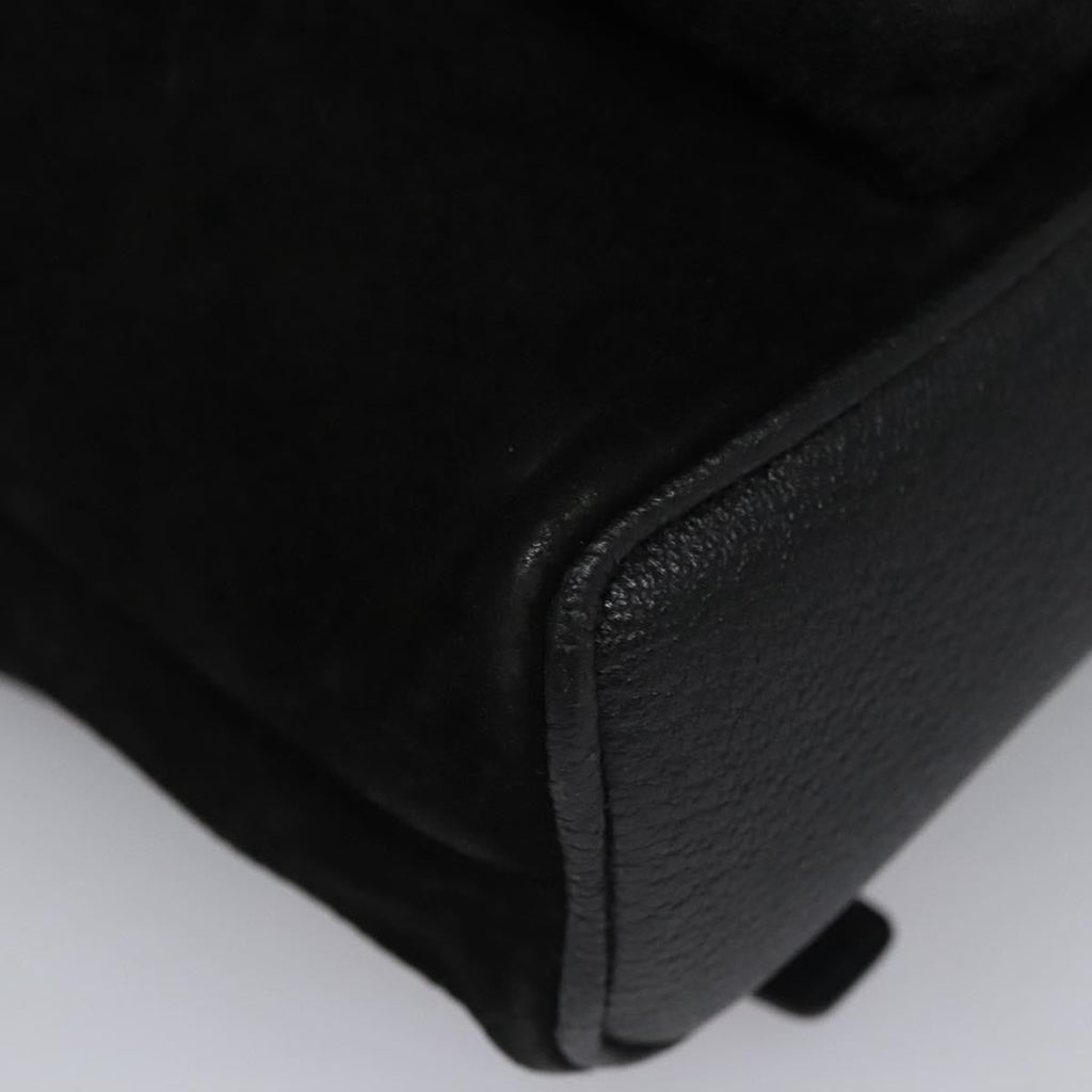 Gucci Gucci Bamboo Backpack Daim Black Suede Backpack Bag (Pre-Owned)