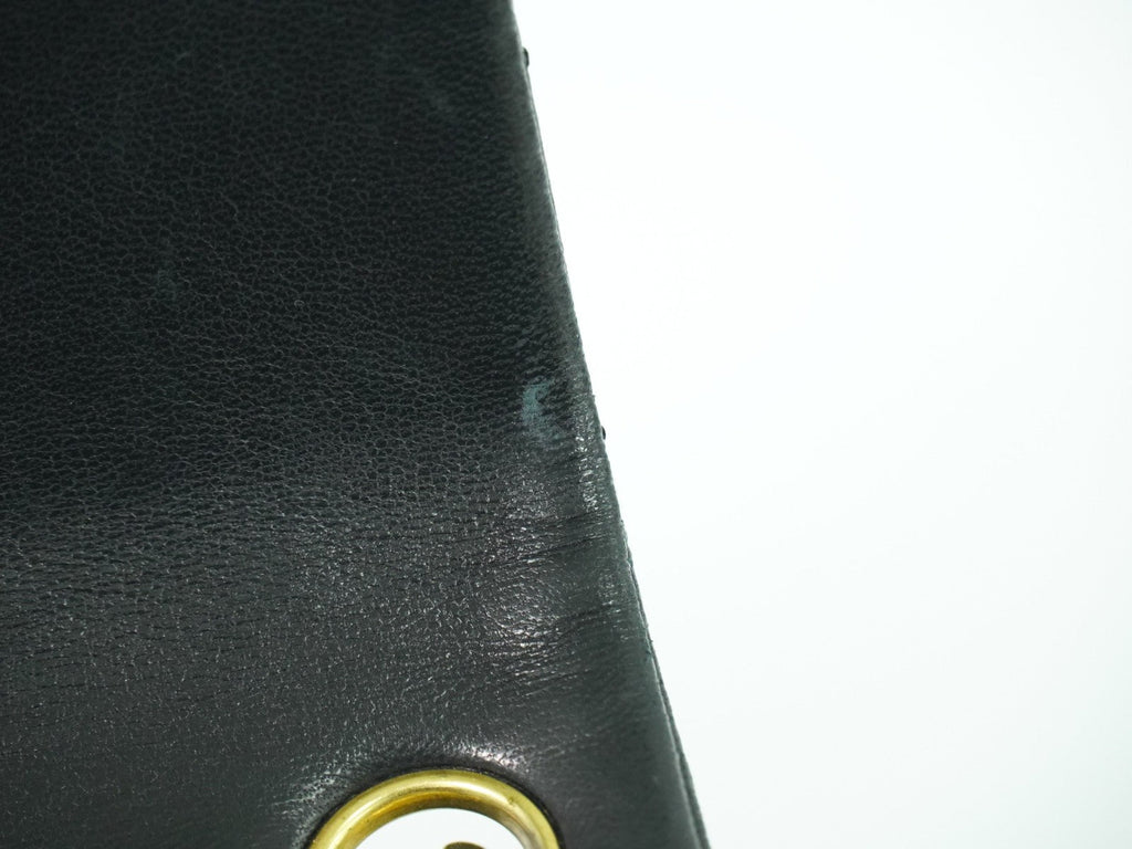 Chanel Vintage Square Classic Single Flap Bag Quilted Leather Black Leather Handbag