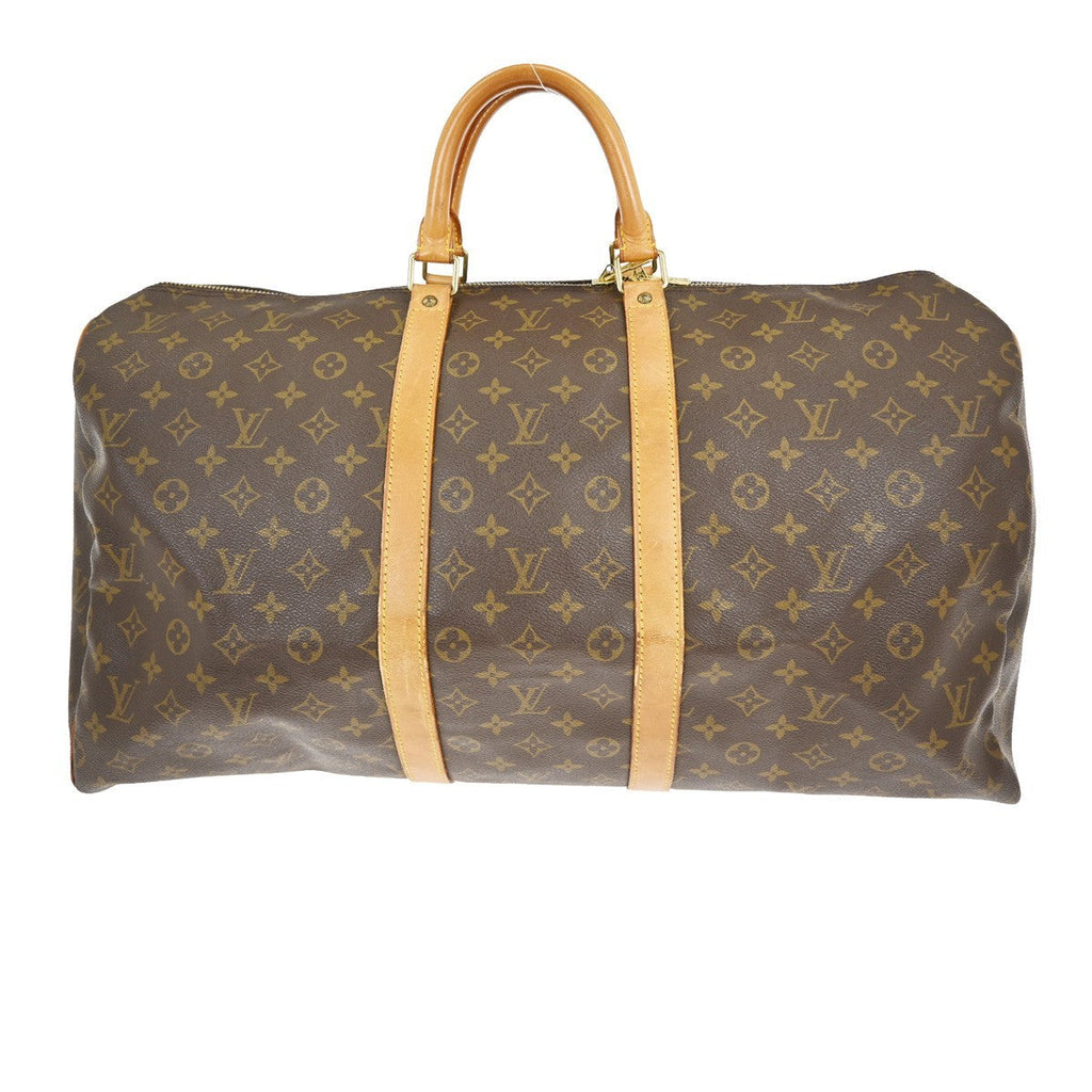 Louis Vuitton Keepall Bag Monogram Canvas Brown Canvas Travel Bag