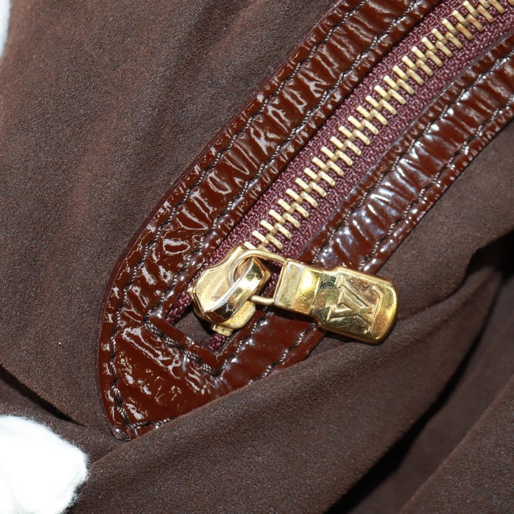 Louis Vuitton L Hobo Surya Leather Brown Patent_Leather Tote Bag