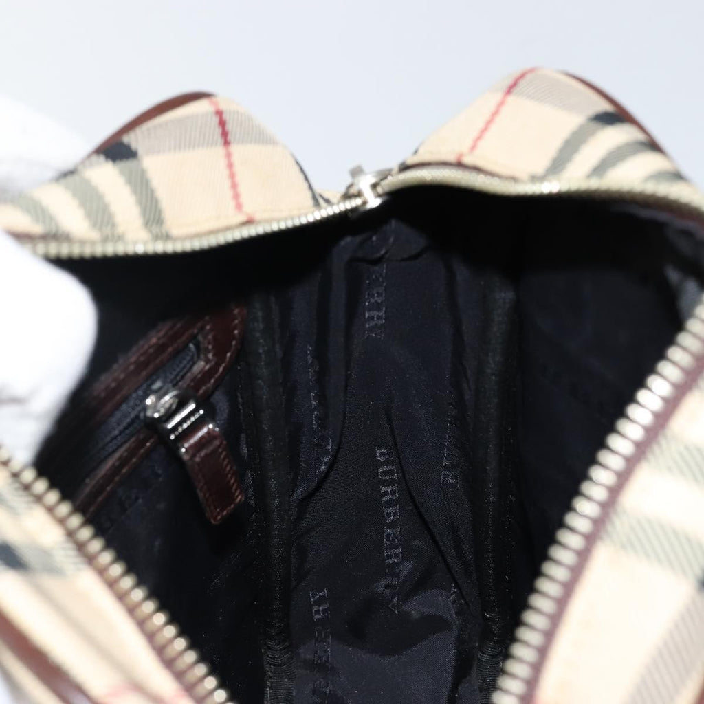 Burberry Zip Messenger Bag Nova Check Canvas And Leather Beige Canvas Shoulder Bag