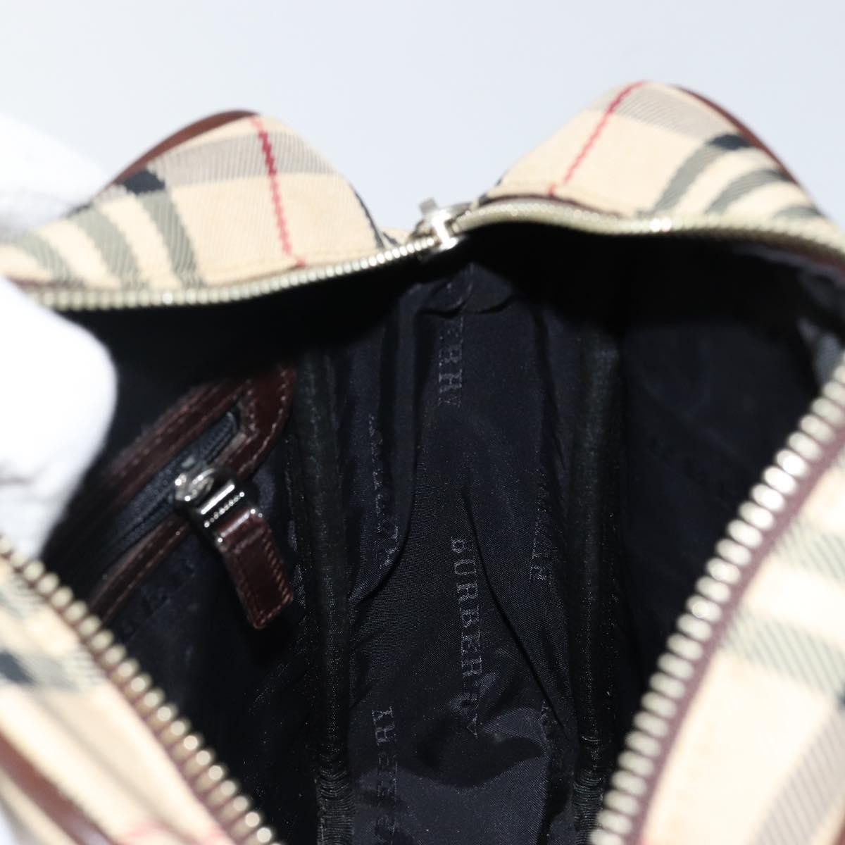 Burberry Zip Messenger Bag Nova Check Canvas And Leather Beige Canvas Shoulder Bag