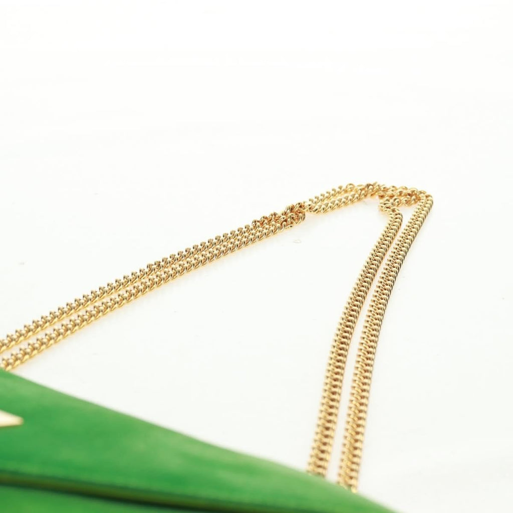 Celine Vintage Shoulder Bag Suede Green Suede Shoulder Bag Bag