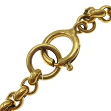 Chanel Cc Heart Pendant Necklace Metal Gold Gold_Plated Necklace Jewelry